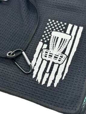 Disc Golf Towel Custom Vinyl Logo Grommet Clip On CHOOSE COLOR/LOGO